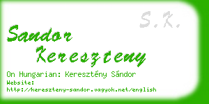 sandor kereszteny business card